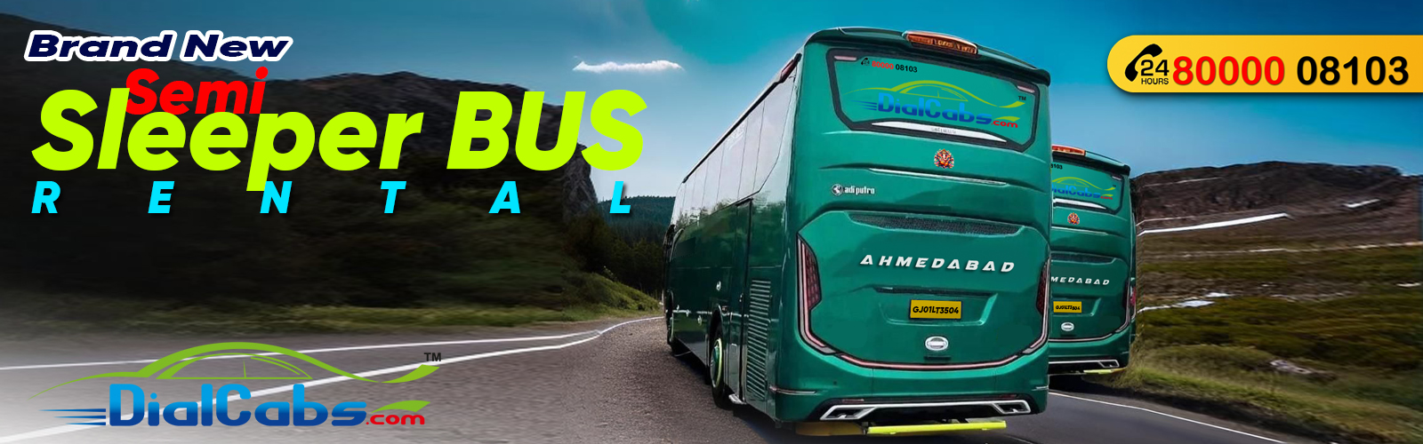 Semi Sleeper Bus on Rent in Ahmedabad